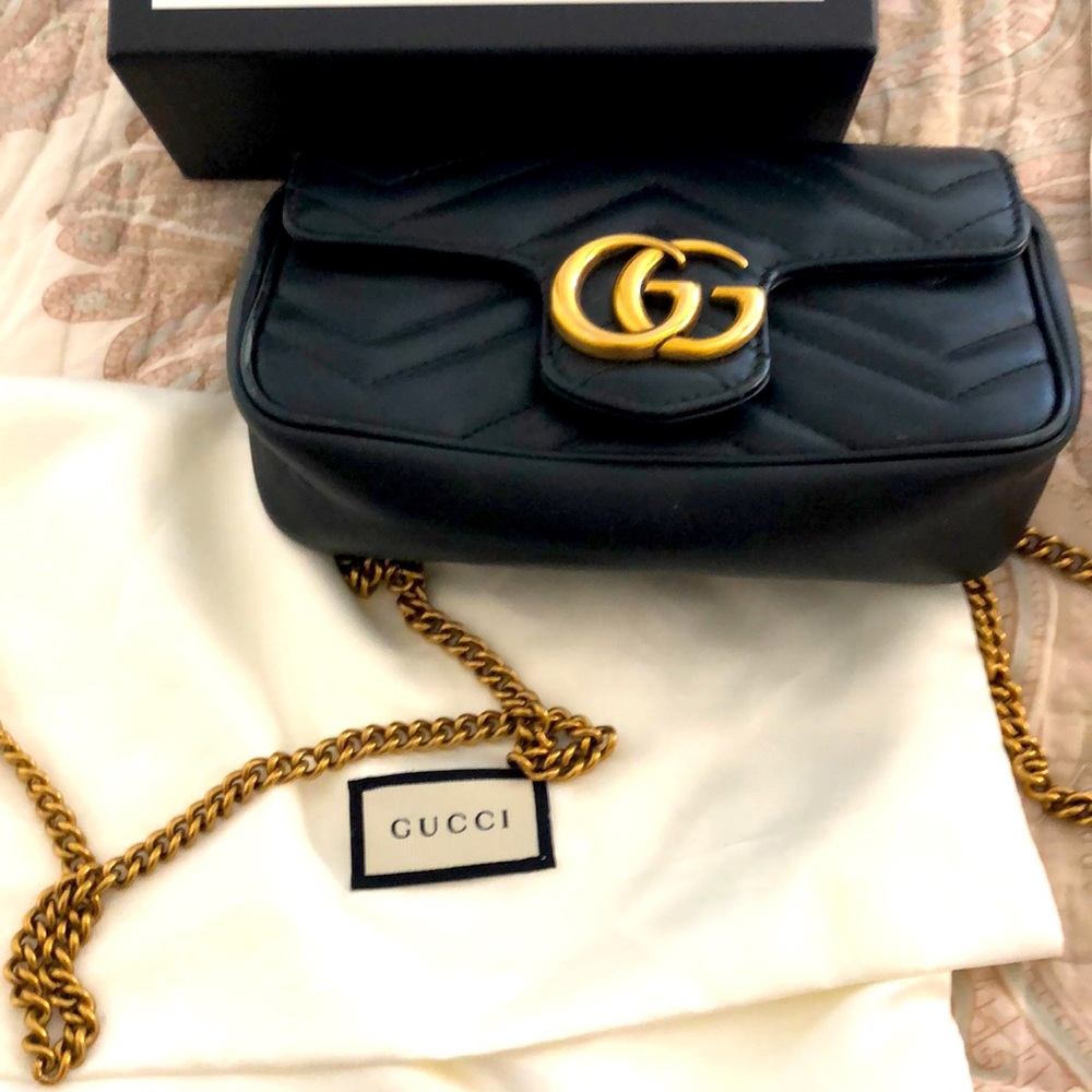 Gucci Marmont Matelassê leather super mini bag crossbody